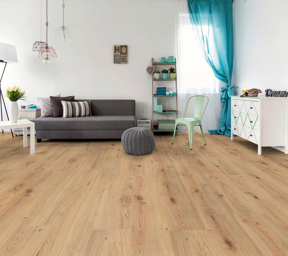 Laminatboden Millenium ca. 2,39 m² im Paket  B/L: ca. 19,3x137,9 cm pro Paket Millenium ca. 2,39 m² im Paket - natur (19,30/137,90cm)