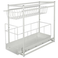 Einbauschublade weiß Metall B/H/T: ca. 23x45x45 cm Einbauschublade_für_Spülschrank - weiß (23,00/45,00/45,00cm)