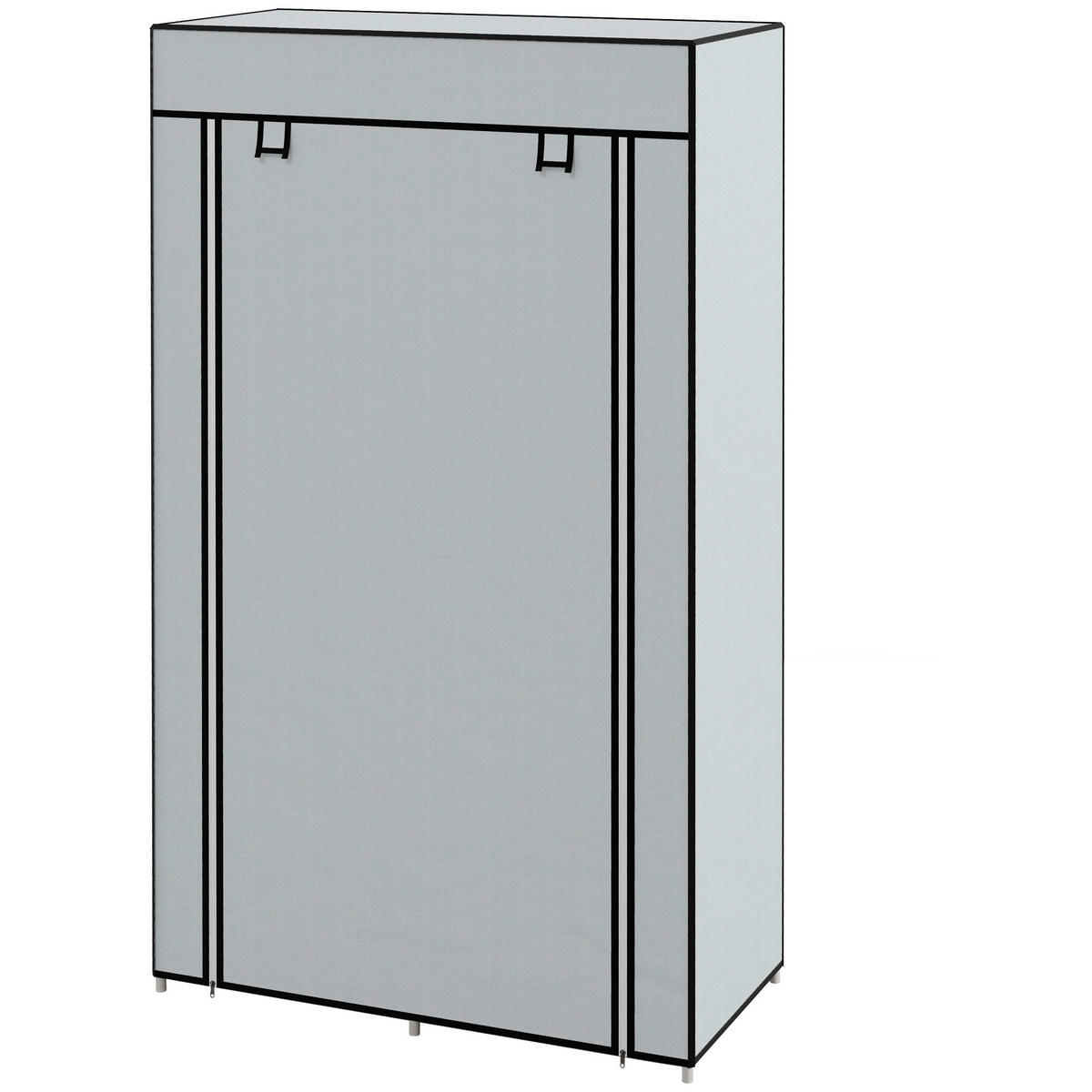 HOMCOM Kleiderschrank hellgrau Polypropylen B/H/L: ca. 42,5x83x162,5 cm Kleiderschrank - hellgrau (162,50/42,50/83,00cm) - HOMCOM