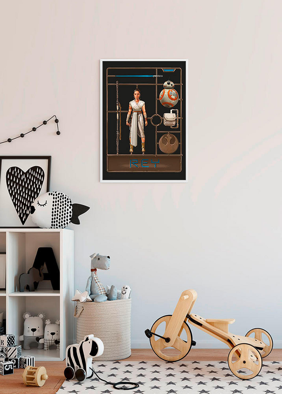 Komar Poster Star Wars Toy Rey Star Wars B/L: ca. 80x70 cm Star Wars Toy Rey - (80,00/70,00cm) - Komar