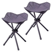 VCM Gartenhocker-Set schwarz Stahl B/H/T: ca. 33x42x33 cm Gartenhockerset - schwarz (33,00/42,00/33,00cm) - VCM