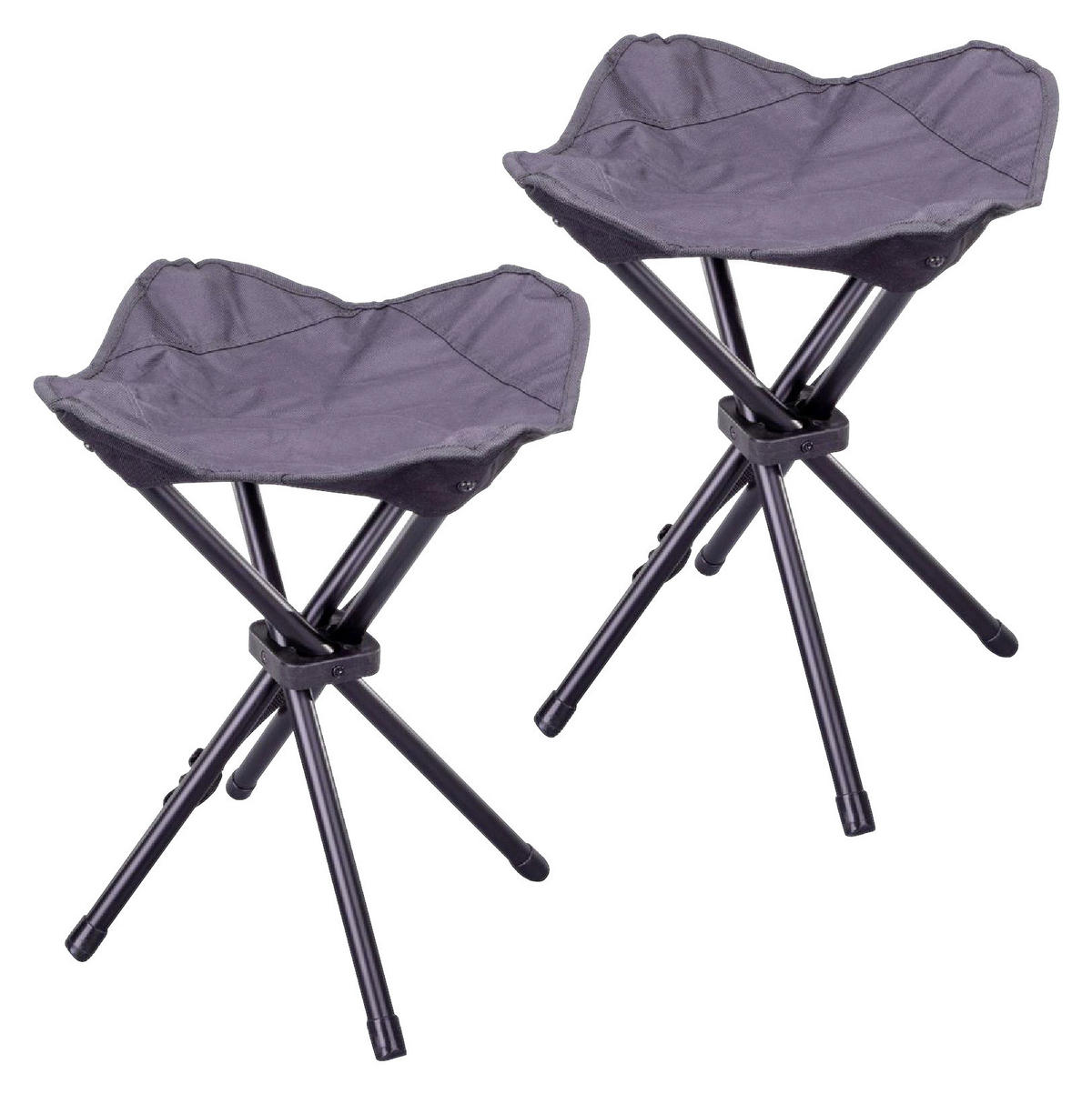 VCM Gartenhocker-Set schwarz Stahl B/H/T: ca. 33x42x33 cm Gartenhockerset - schwarz (33,00/42,00/33,00cm) - VCM
