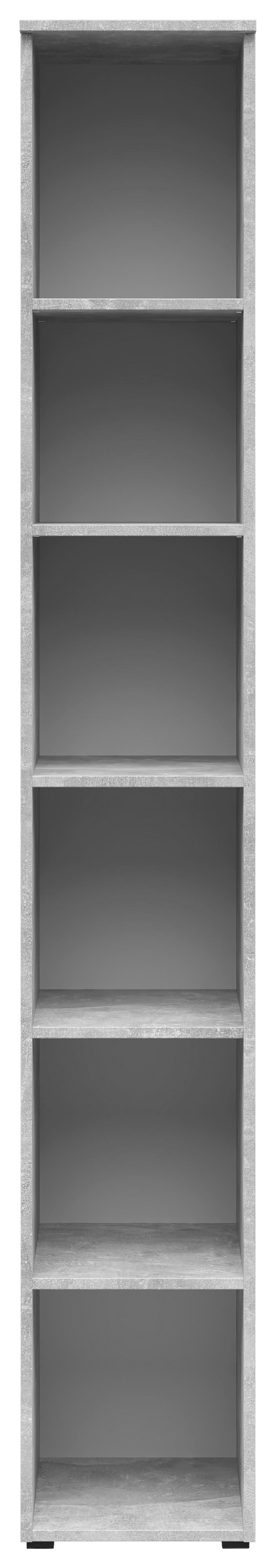 Regal Multi-Stauraum Typ 7 Beton Optik B/H/T: ca. 30x195x40 cm Multi-Stauraum Typ 7 - Beton (30,00/195,00/40,00cm)