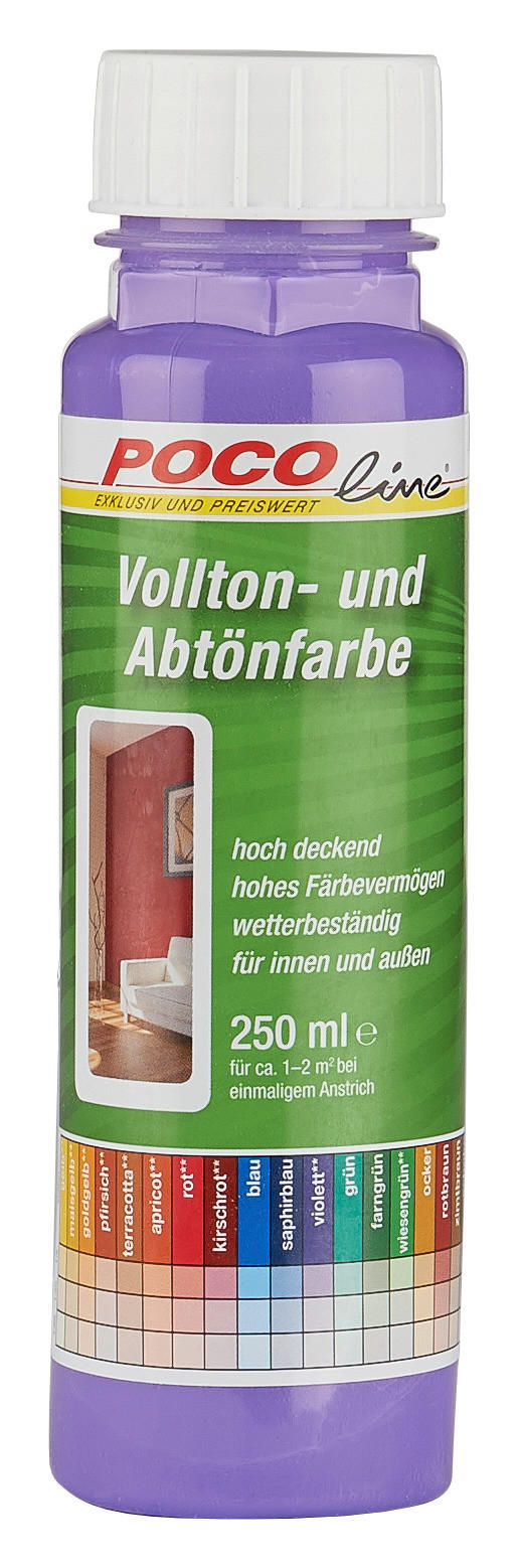 POCOline Vollton- und Abtönfarbe violett ca. 0,25 l Voll+Abtönfarbe 250ml violett - violett (250ml) - POCOline