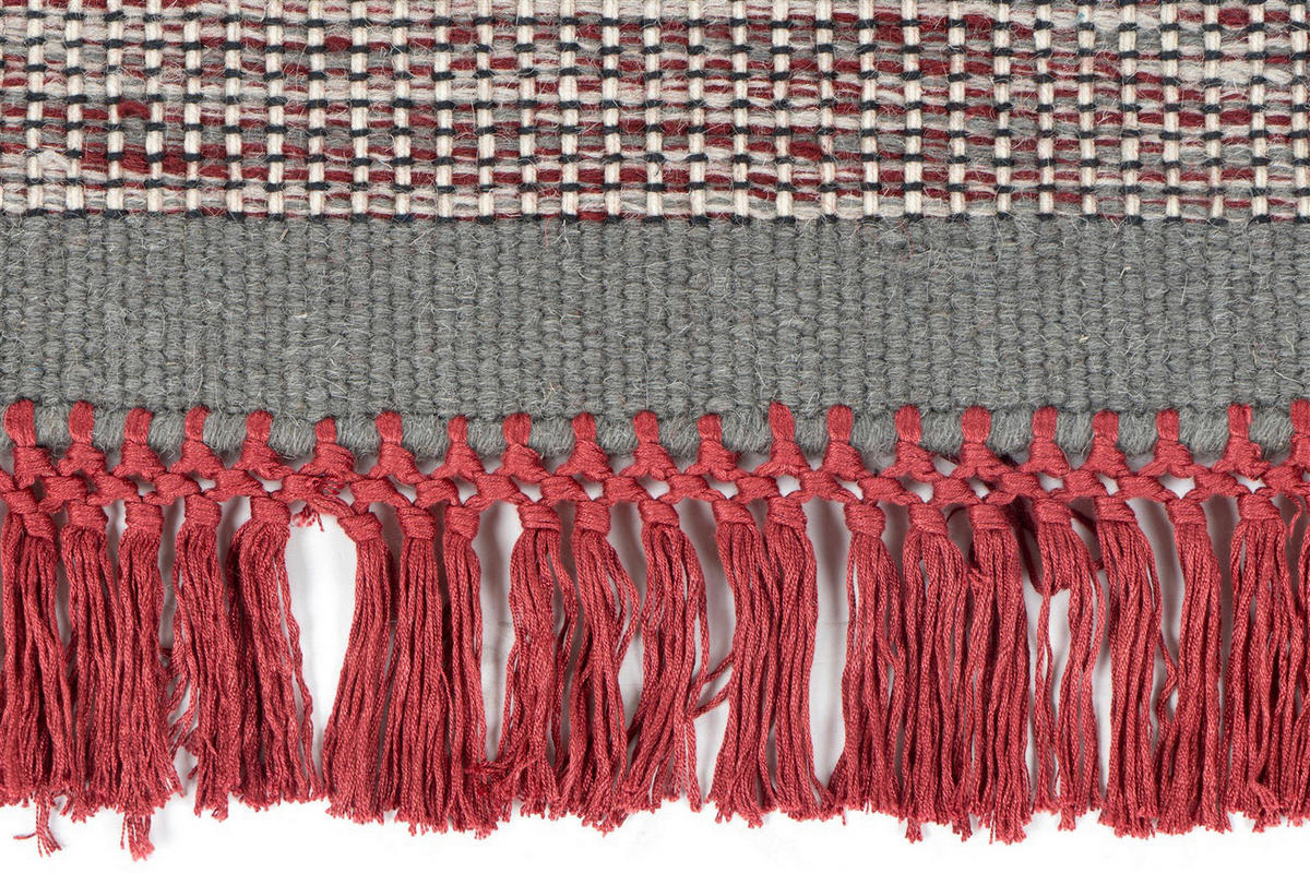 Arte Espina Kurzflorteppich Nomad 8064 grau B/L: ca. 170x240 cm Nomad 8064 - rot/grau (170,00/240,00cm) - Arte Espina