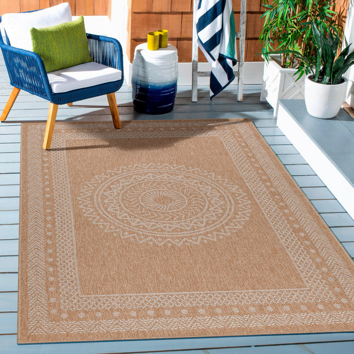 Ayyildiz Teppich DHAKA beige B/L: ca. 280x370 cm DHAKA - beige (280,00/370,00cm) - Ayyildiz