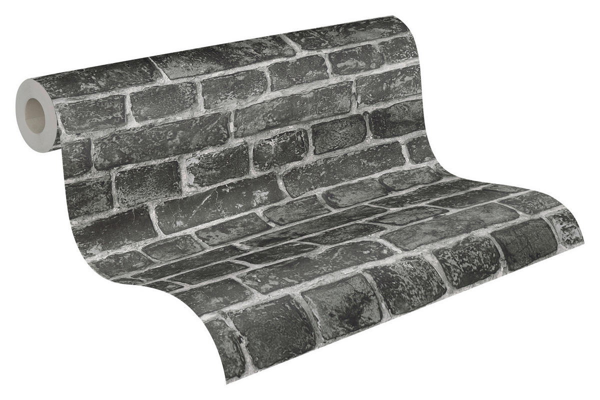 A.S.Création Vliestapete grau schwarz B/H/D: ca. 53x1005x7 cm Vliestapete - schwarz/grau (7,00/1005,00cm) - A.S.Creation