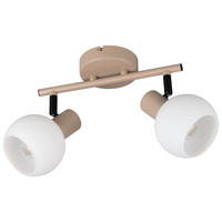 Reality Leuchten Spots beige Metall B/H/L: ca. 25x18,5x10 cm E14 2 Brennstellen Spot_Boba_2 - beige (10,00/25,00/18,50cm) - Reality Leuchten