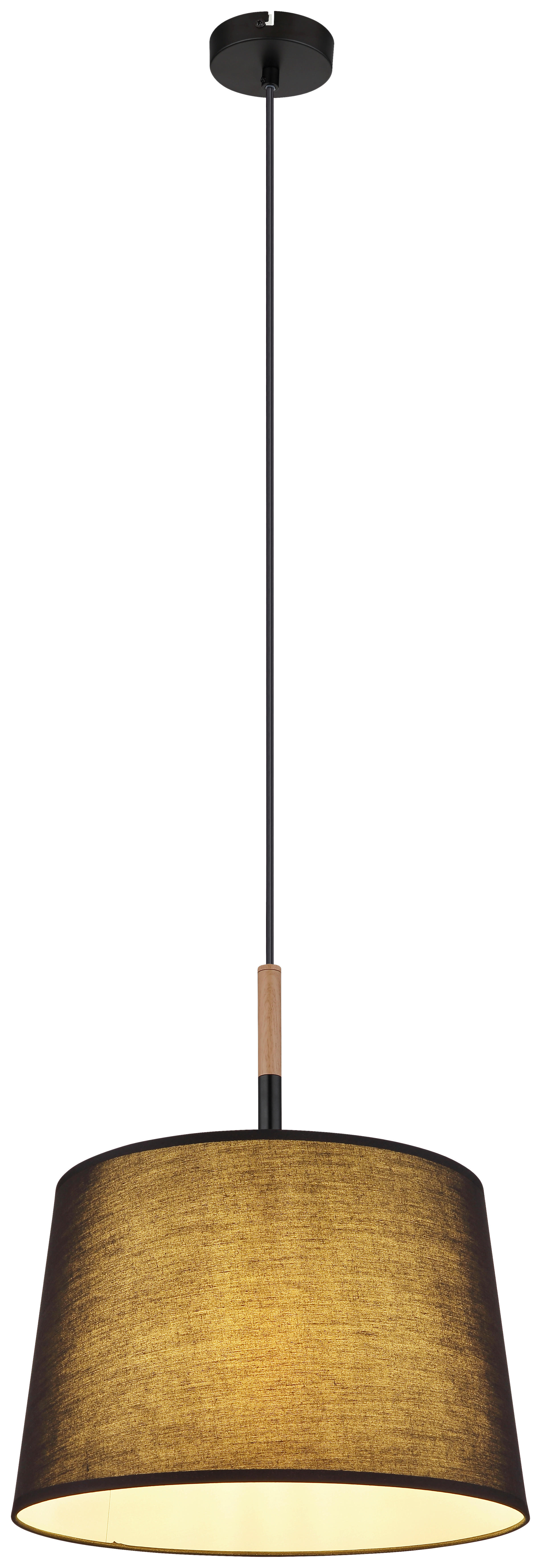 GLOBO Pendelleuchte mattschwarz braun Metall H/D: ca. 120x38 cm 1.0 Brennstellen KIKKI - braun/mattschwarz (38,00/120,00cm) - GLOBO