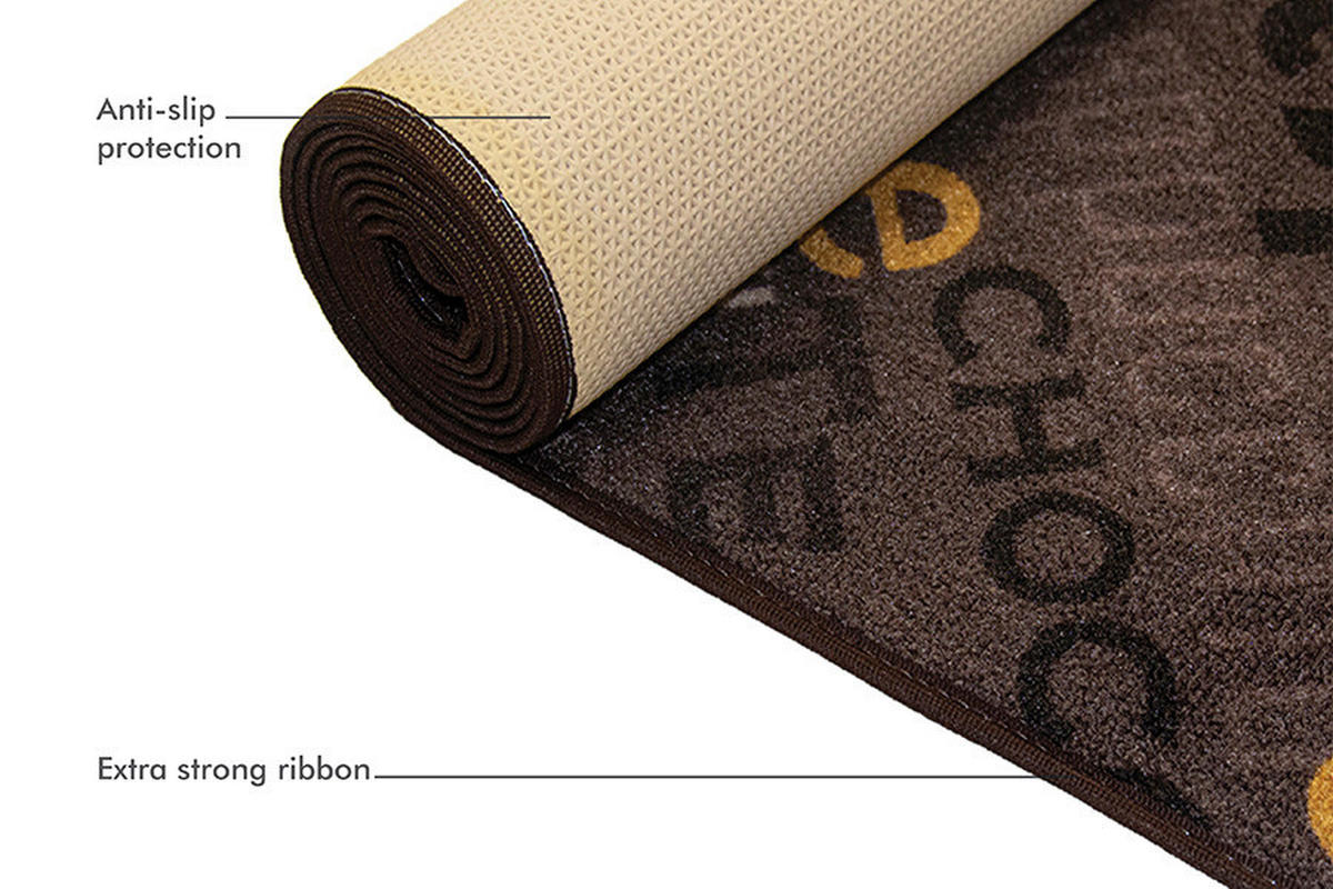 Küchenläufer Cappuccino braun B/L: ca. 67x180 cm Cappuccino - braun (67,00/180,00cm)