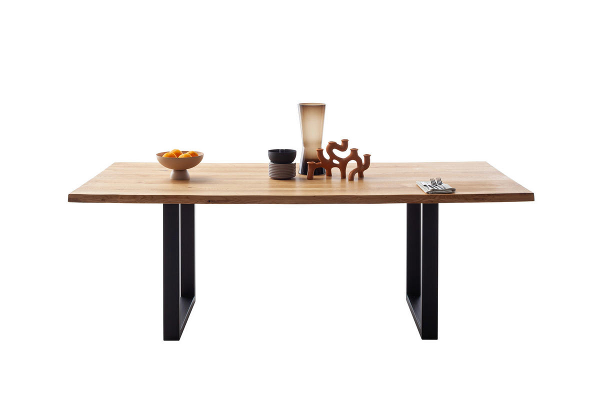 Esstisch Deba natur schwarz B/T: ca. 200x100 cm Deba - natur/schwarz (200,00/100,00cm)