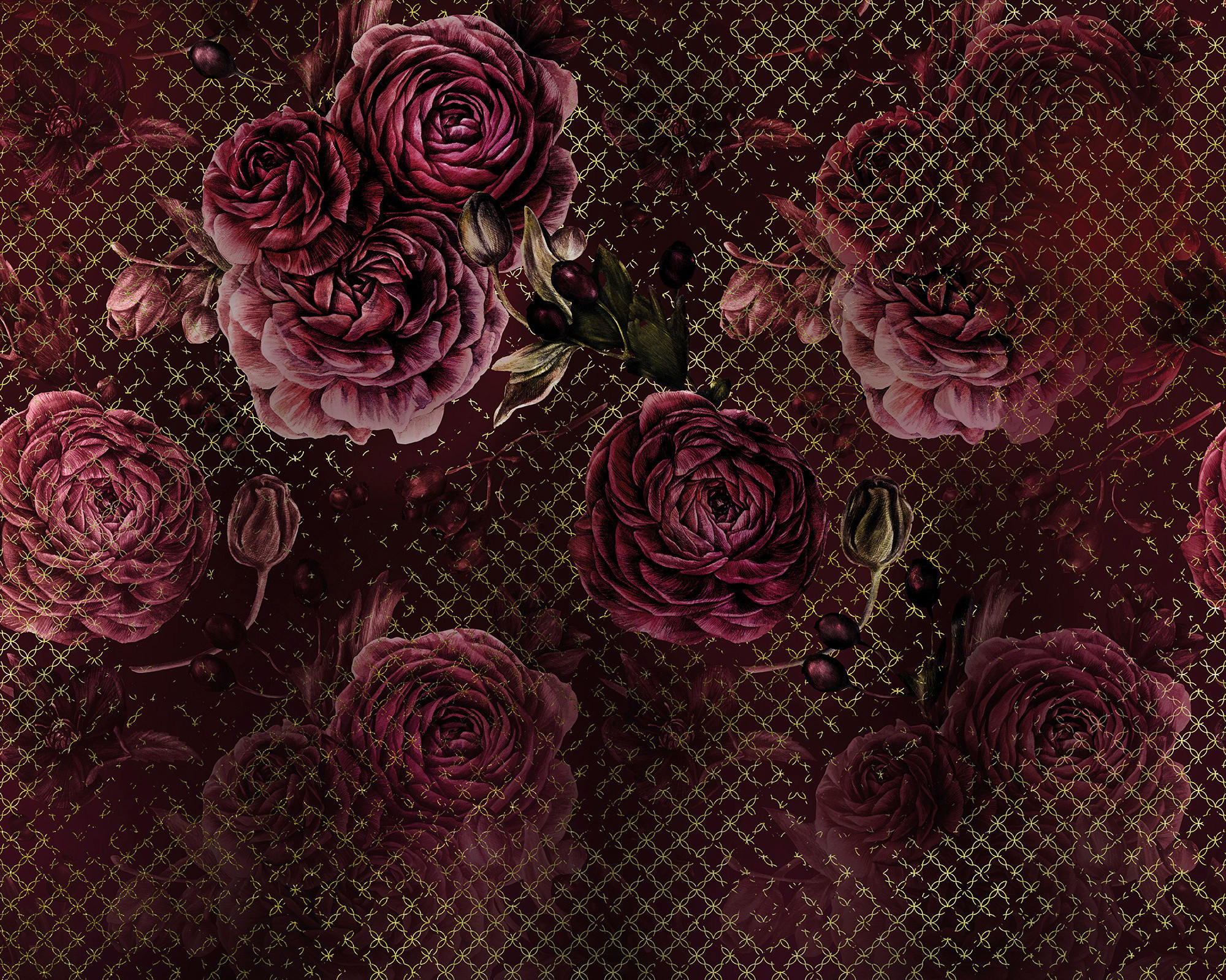 Komar Fototapete Rouge Intense B/L: ca. 350x280 cm Rouge Intense - (350,00/280,00cm) - Komar