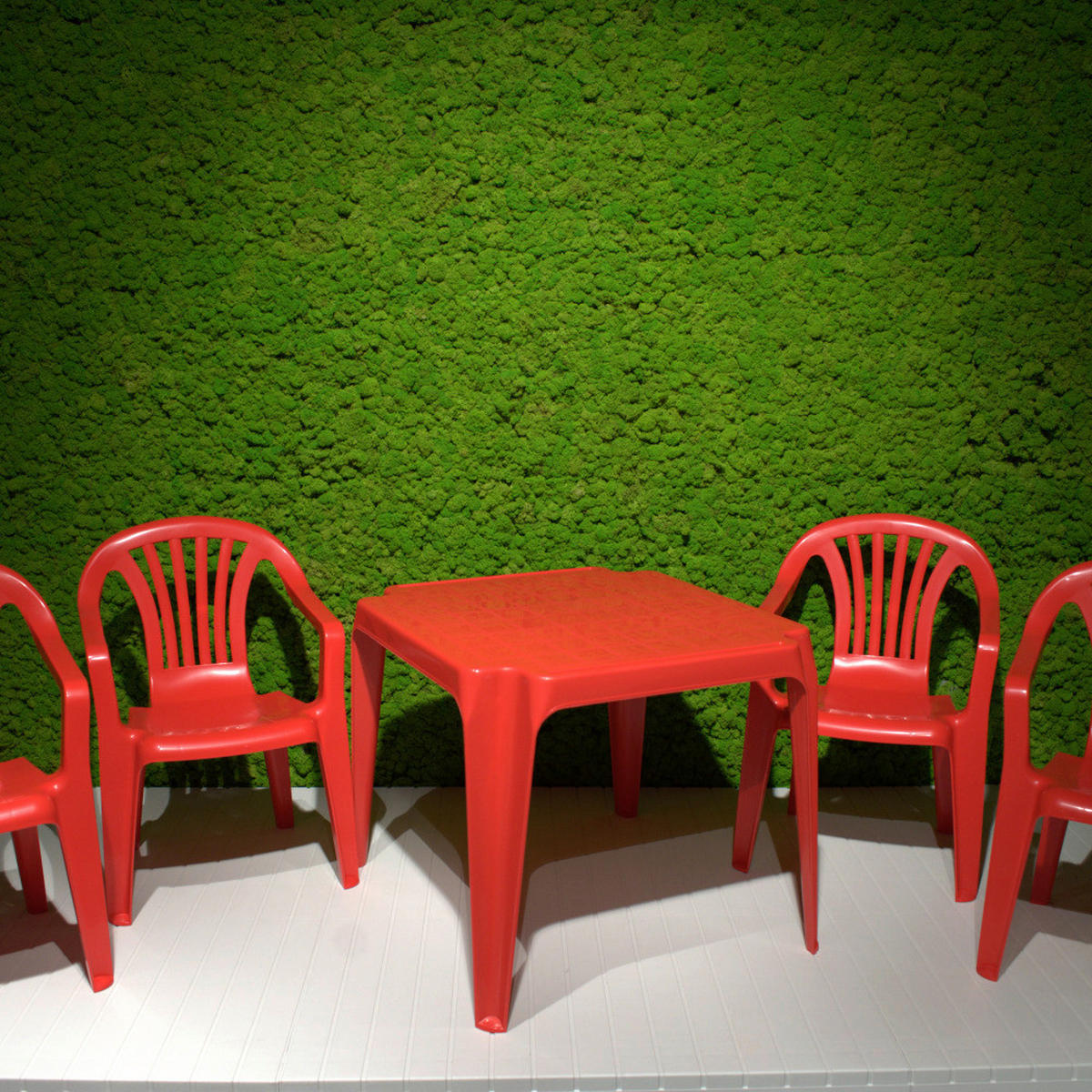 ProGarden Kindermöbel-Set rot Kunststoff B/H/L: ca. 38x53x43 cm Kindermöbel-Set_4xSessel_1xTisch - rot (43,00/38,00/53,00cm) - ProGarden