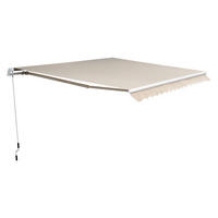 Outsunny Alu-Gelenkarmmarkise creme B/H/L: ca. 450x0,3x300 cm Alu-Gelenkarmmarkise - creme (300,00/450,00/0,30cm) - Outsunny