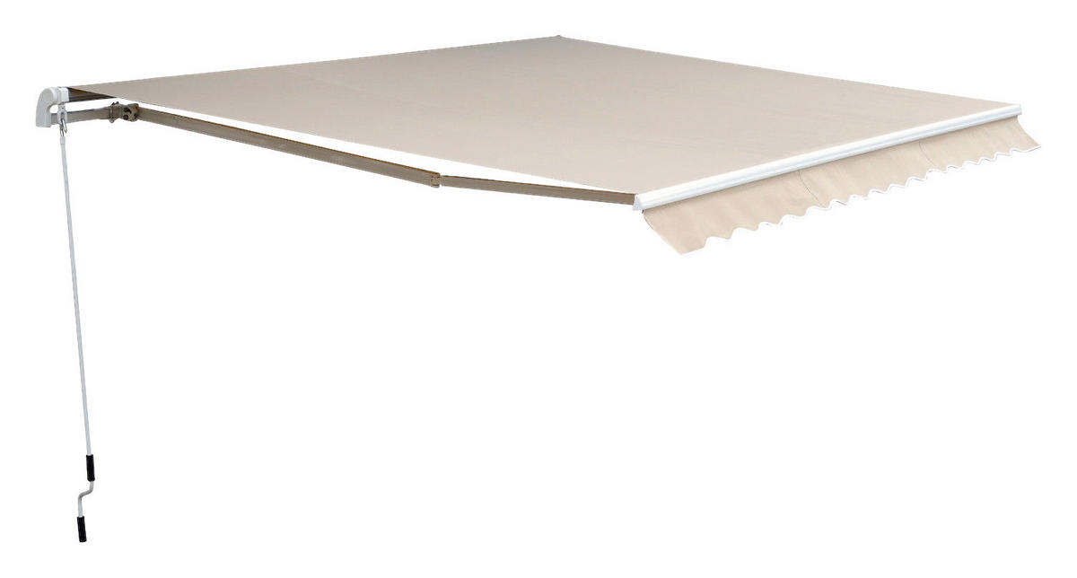 Outsunny Alu-Gelenkarmmarkise creme B/H/L: ca. 450x0,3x300 cm Alu-Gelenkarmmarkise - creme (300,00/450,00/0,30cm) - Outsunny
