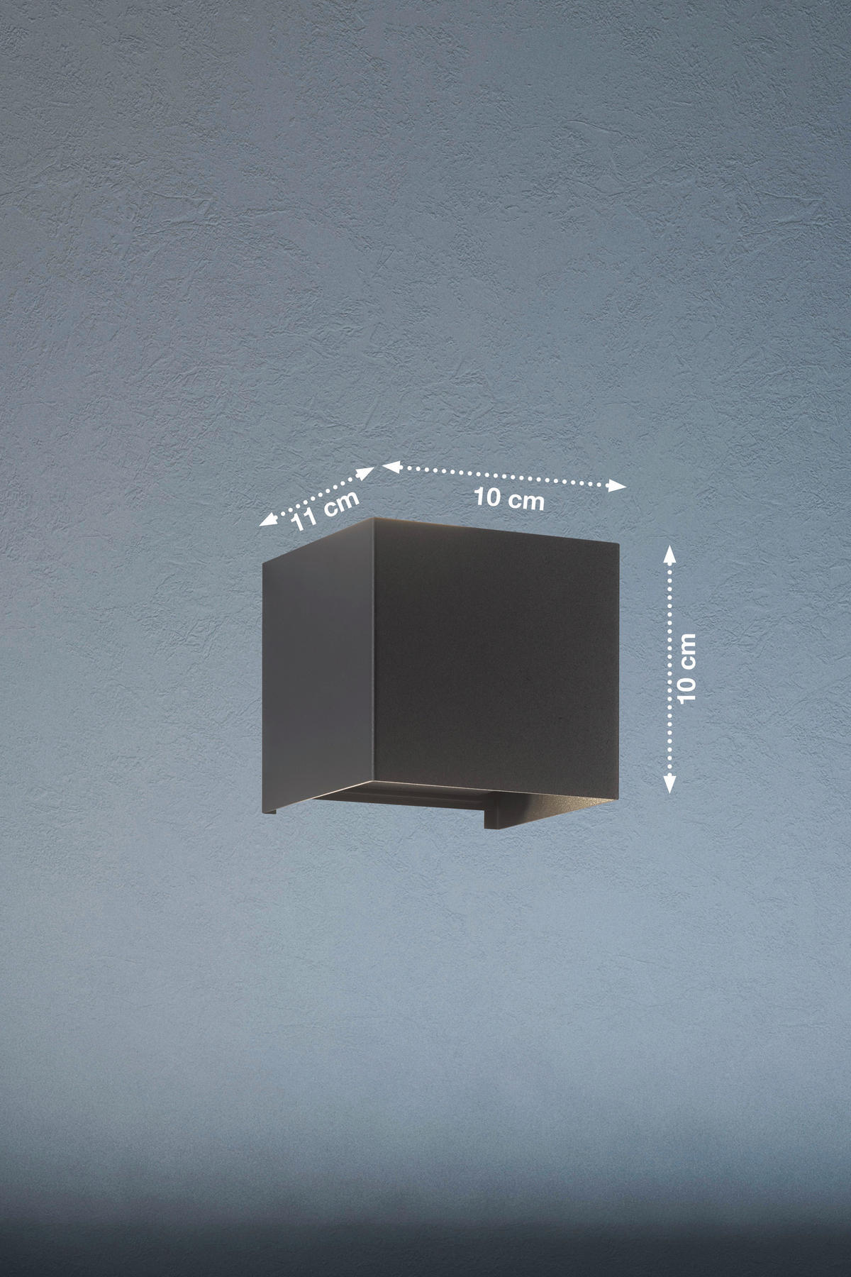 LED-Außen-Wandleuchte 30259 schwarz B/H/T: ca. 11x10x10 cm Wall - schwarz (11,00/10,00/10,00cm) - Fischer & Honsel