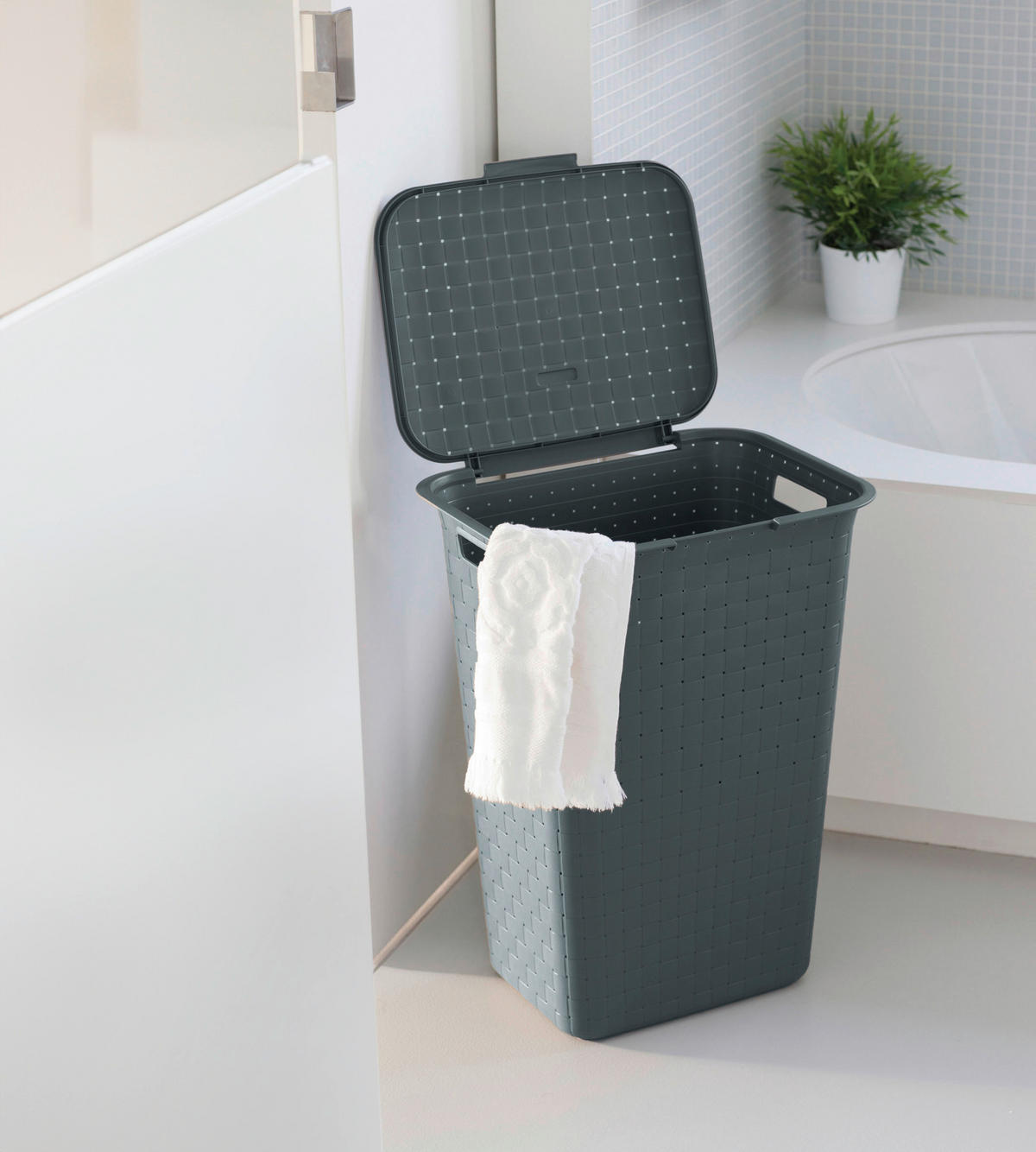 Curver Wäschebox dunkelgrau B/H/L: ca. 43x58x33,5 cm Wäschebox_Nuance 48l - dunkelgrau (33,50/43,00/58,00cm) - Curver
