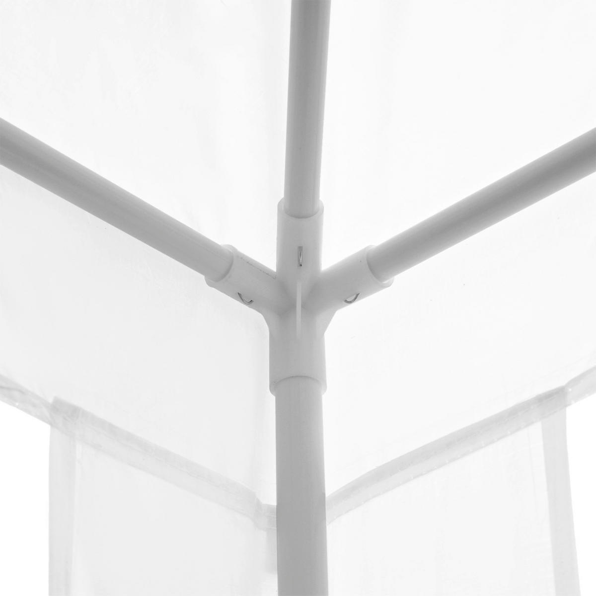 Outsunny Pavillon weiß Kunststoff B/H/L: ca. 270x270x254 cm Pavillon - weiß (254,00/270,00/270,00cm) - Outsunny
