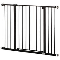PawHut Türschutzgitter schwarz Kunststoff B/H/L: ca. 2x76x107 cm Türschutzgitter - schwarz (107,00/2,00/76,00cm) - PawHut