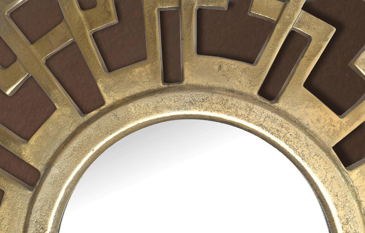 Wandspiegel gold Metall T/D: ca. 2,5x60 cm Wandspiegel - gold (60,00cm) - Wohnling
