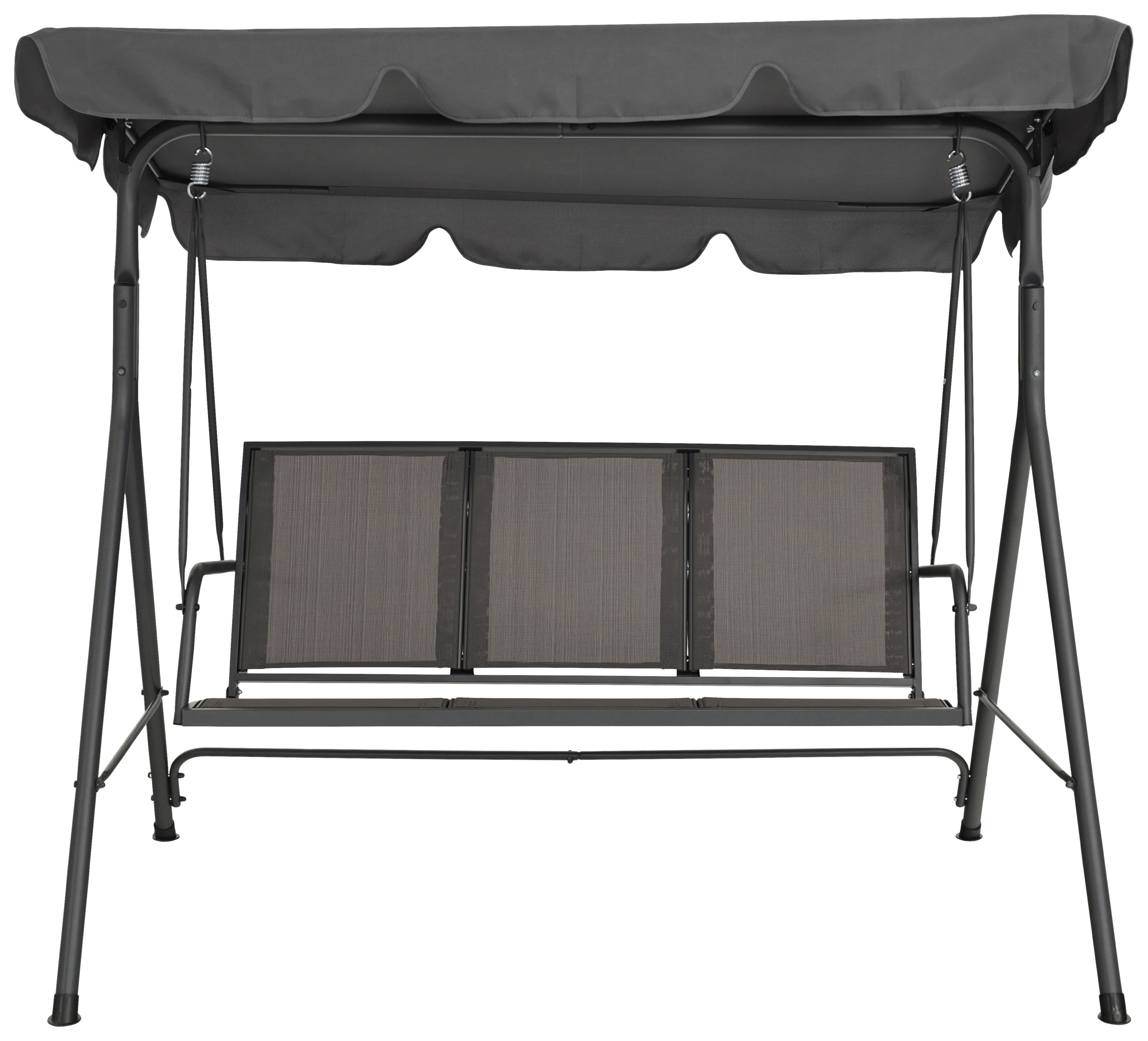 POCOline Hollywoodschaukel dunkelgrau Stahlrohr B/H/L: ca. 110x153x170 cm Hollywoodschaukel - dunkelgrau (170,00/110,00/153,00cm) - POCOline