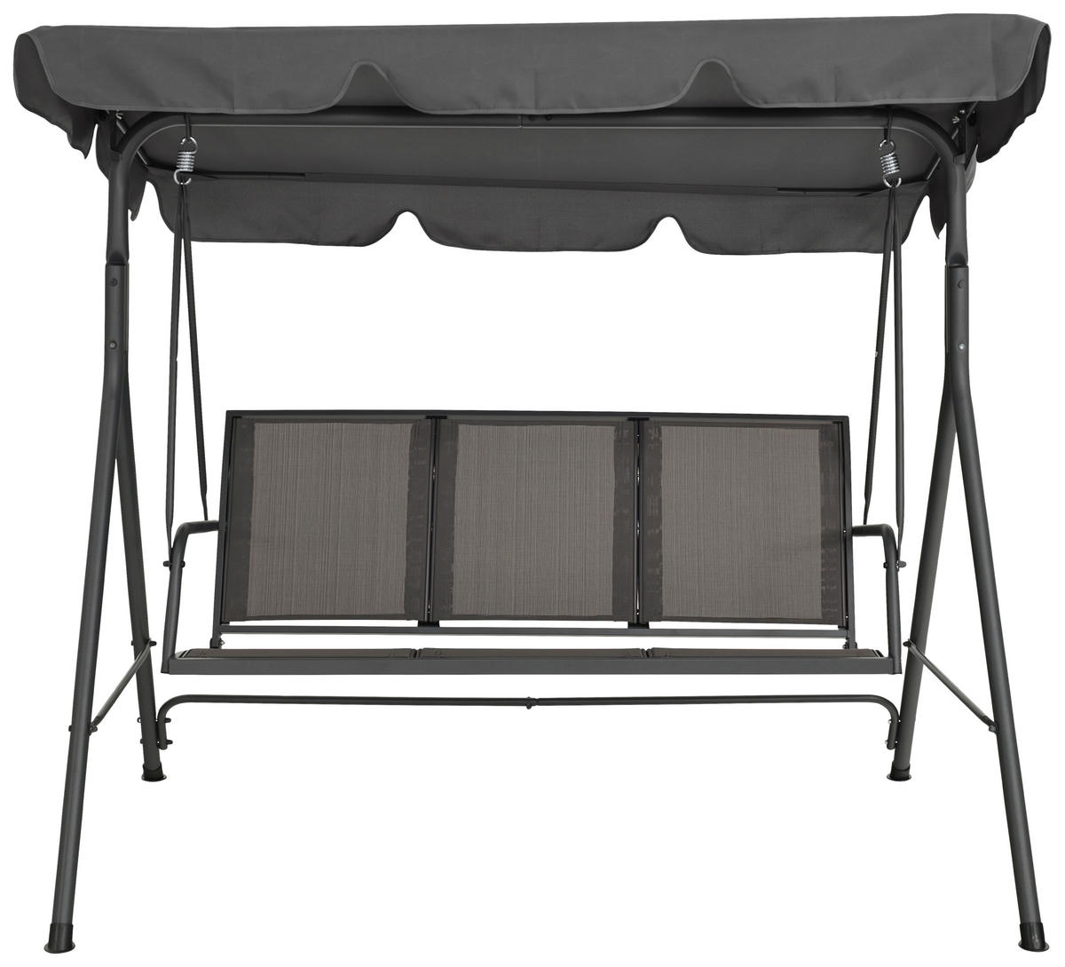 POCOline Hollywoodschaukel dunkelgrau Stahlrohr B/H/L: ca. 110x153x170 cm Hollywoodschaukel - dunkelgrau (170,00/110,00/153,00cm) - POCOline