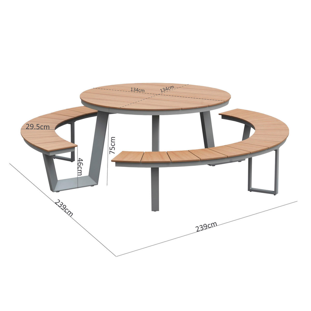 POCOline Gartensitzgruppe grau Alu Gartenset - champagner/grau - POCOline