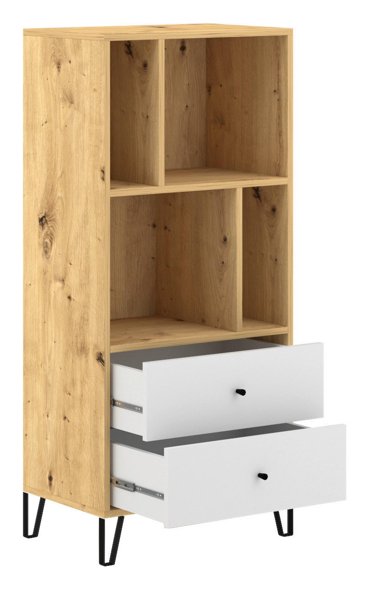 Regal BILBAO Eiche Artisan Nachbildung B/H/T: ca. 63,4x135,2x40 cm BILBAO - Eiche (63,40/135,20/40,00cm) - WIPMEB