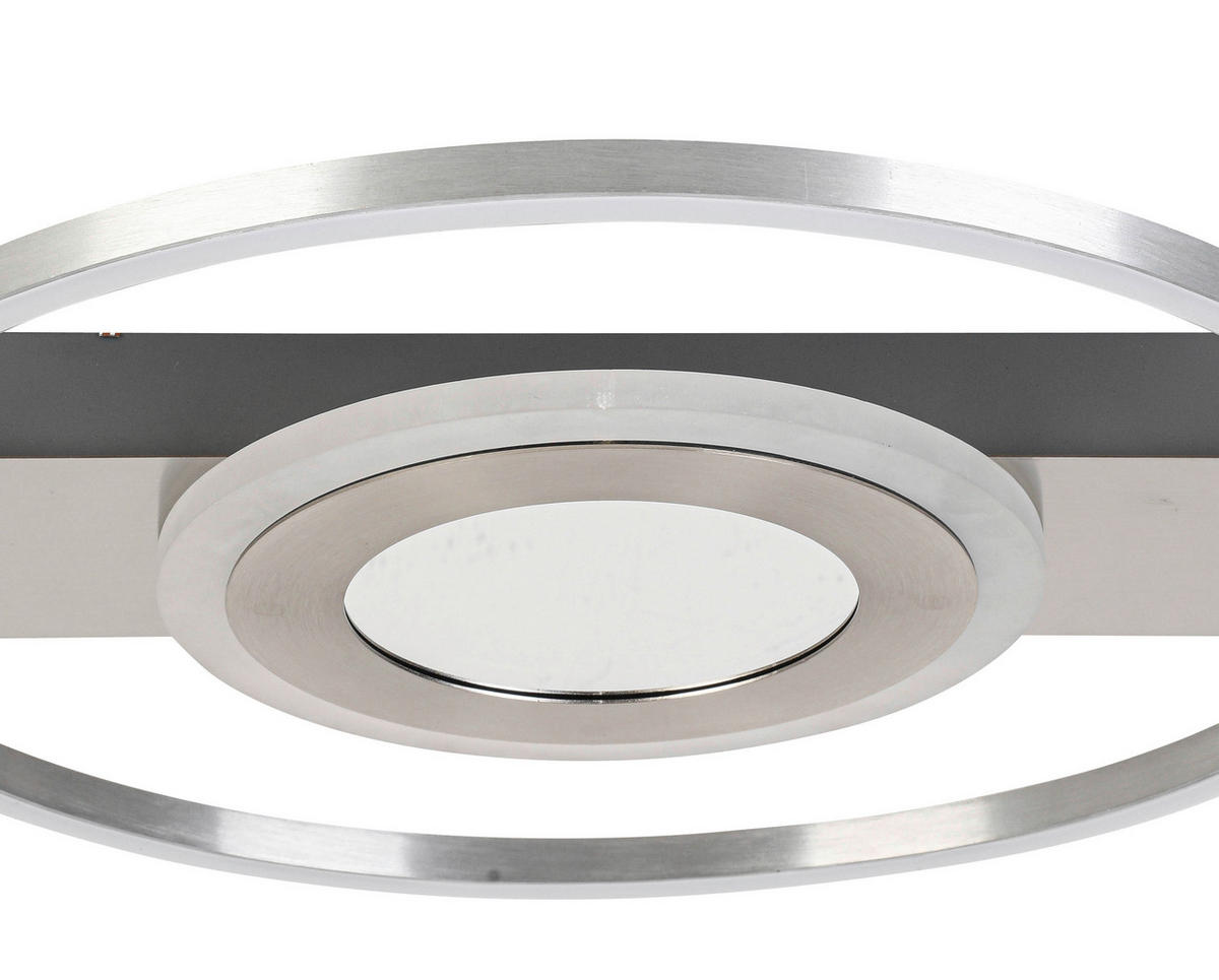 Deckenleuchte nickel Metall B/H/L: ca. 39x5x42 cm LED-Deckenleuchte_Rabona - nickel (42,00/39,00/5,00cm)
