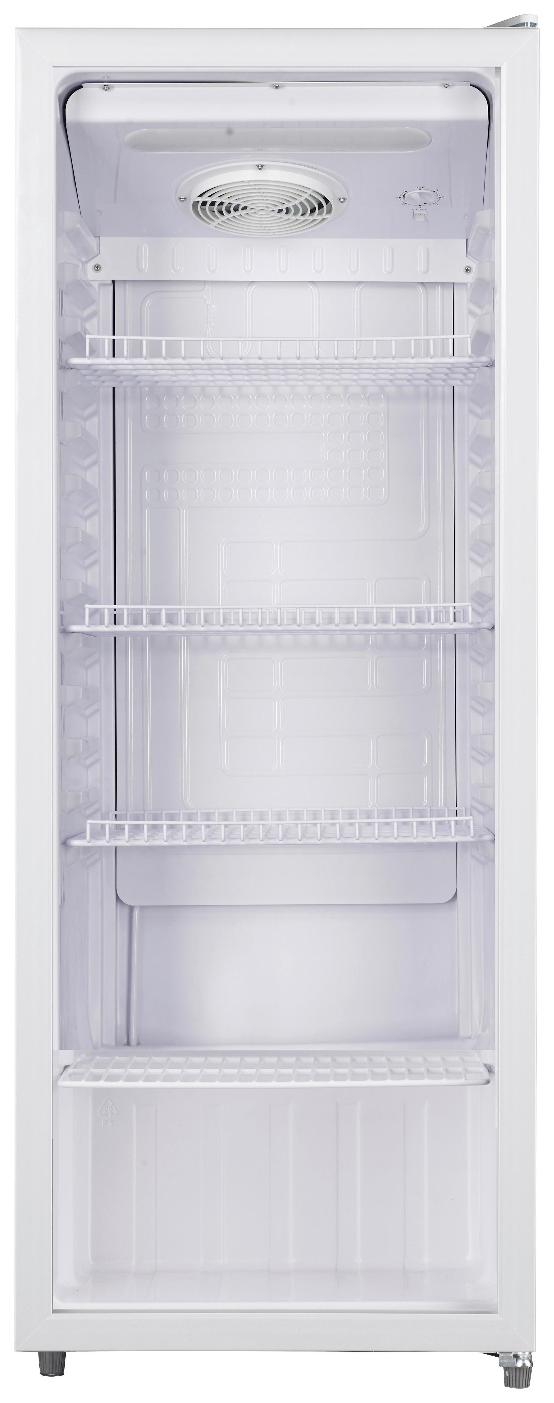 POCOline Glastürkühlschrank GTK144-235 DW weiß B/H/T: ca. 54x144x55 cm Glastürkühlschrank GTK144-235 DW - weiß (54,00/144,00/55,00cm) - POCOline
