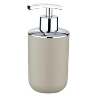 Seifenspender taupe silber Kunststoff B/H/L/D: ca. 7,3x16x7,3x7 cm Seifenspender_Brasil taupe - taupe/silber (7,30/7,30/16,00cm) - WENKO