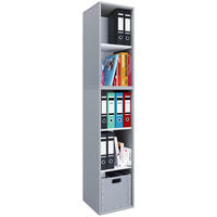 Regal Lona I grau weiß B/H/T: ca. 35x183x37 cm Lona I - weiß/grau (35,00/183,00/37,00cm) - VCM Möbel