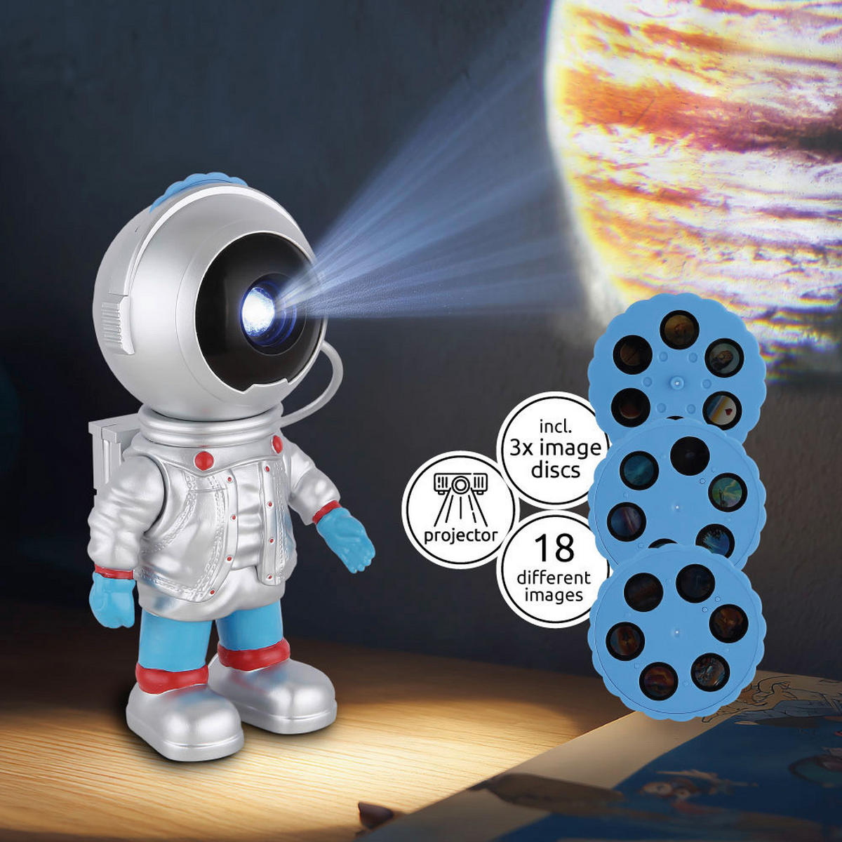 GLOBO Tischleuchte silber bunt schwarz PVC Kunststoff B/H/L: ca. 7x18,5x9,5 cm 1 Brennstellen COSMO - bunt/schwarz (9,50/7,00/18,50cm) - GLOBO