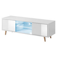 TV-Board Sweden weiß matt weiß Hochglanz B/H/T: ca. 140x45x42 cm Sweden - weiß (140,00/45,00/42,00cm) - WIPMEB