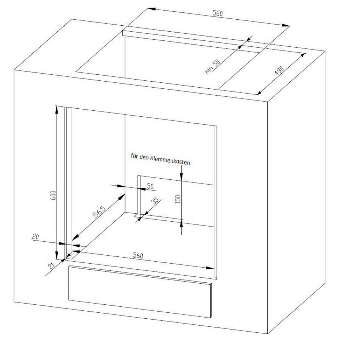 Mican Einbauherdset HSU73S schwarz Edelstahl B/H/T: ca. 59,5x59,5x57,5 cm HSU73S - schwarz (59,50/59,50/57,50cm) - Mican