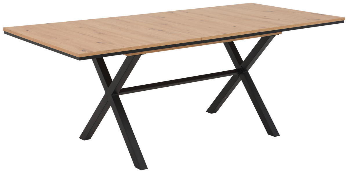 Essgruppe Karina Eiche anthrazit Microfaser B/H/T: ca. 200x76x90 cm Karina - Eiche/anthrazit (200,00/76,00/90,00cm) - Hela