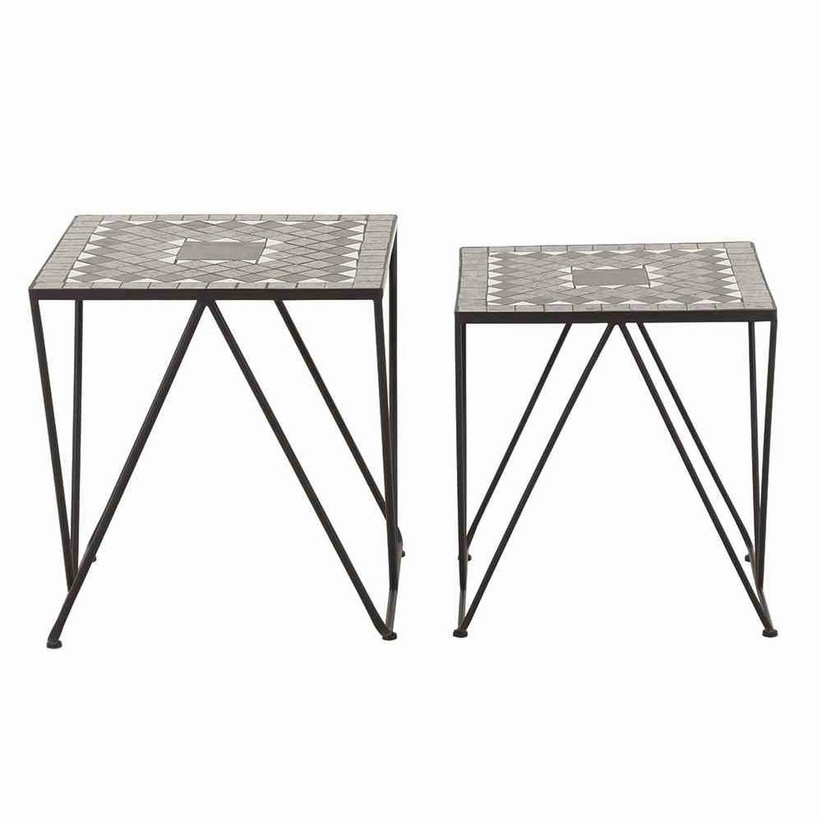 Gardamo Tischset COMO schwarz Stahl COMO - schwarz - Gardamo