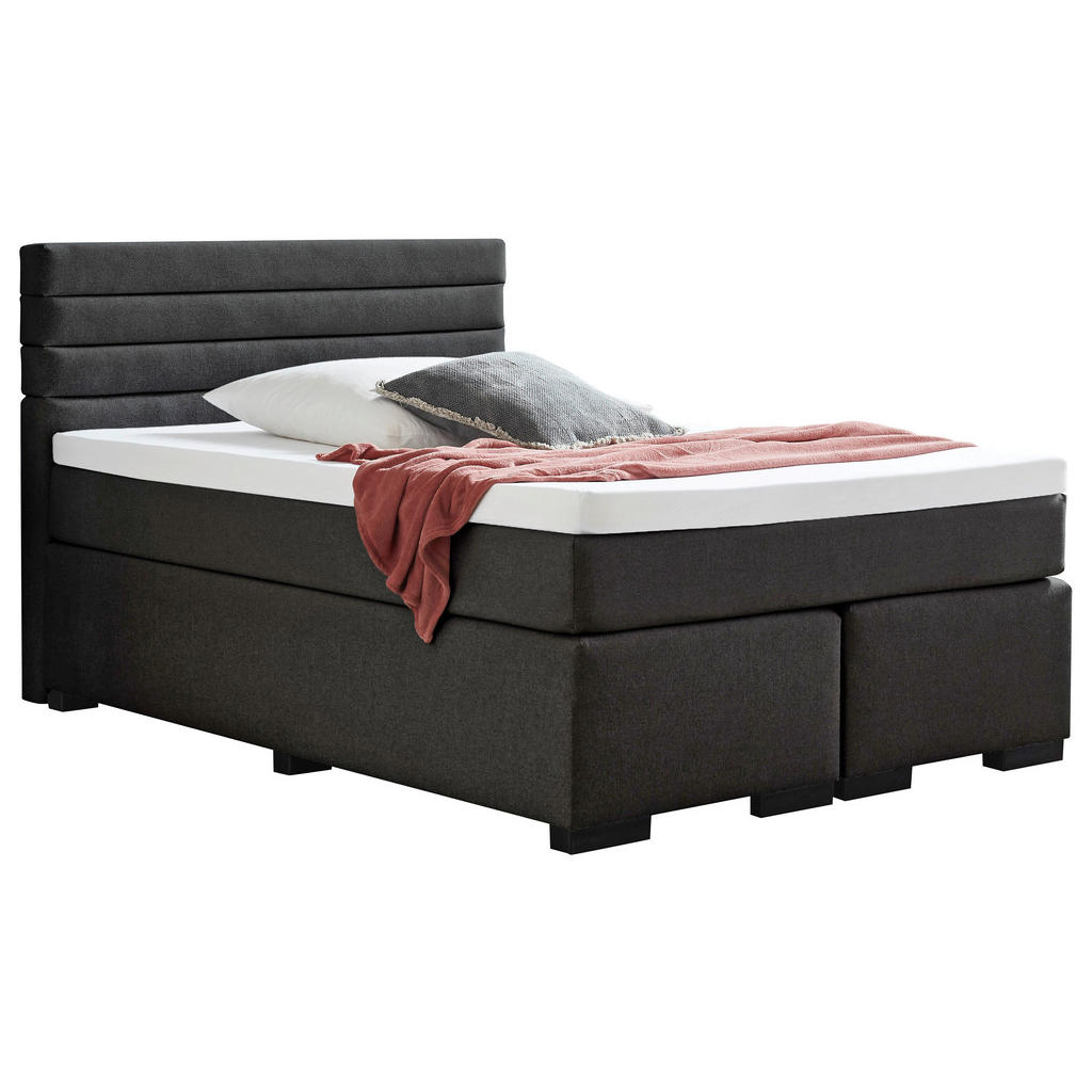 Thumbnail - Boxspringbett Kokomo anthrazit Liegefläche B/L: ca. 140x200 cm