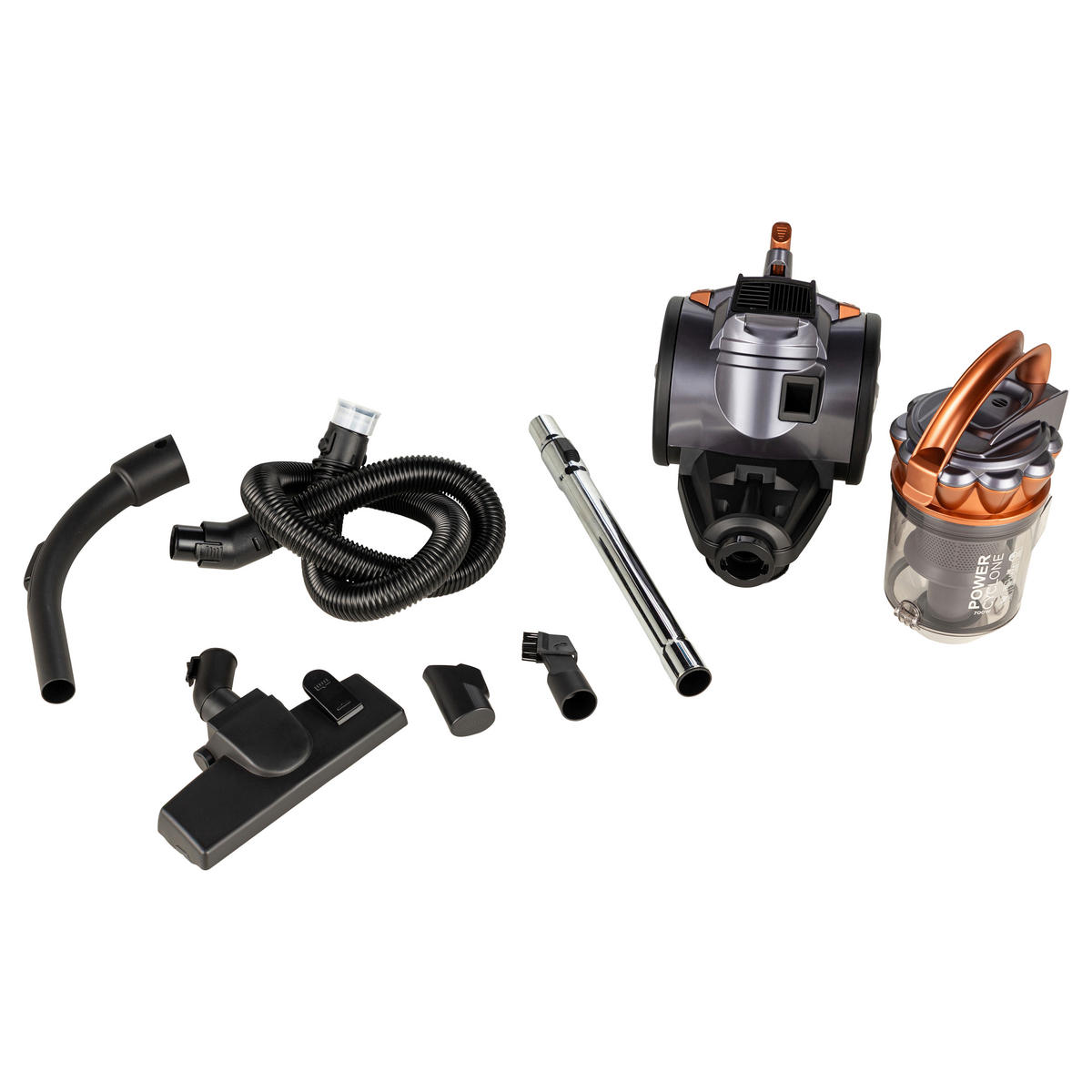 POCOline Bodenstaubsauger Kupfer grau Kunststoff Metall B/H/L: ca. 25x33,7x36,2 cm Bodenstaubsauger_Pandora - Kupfer/grau (36,20/25,00/33,70cm) - POCOline