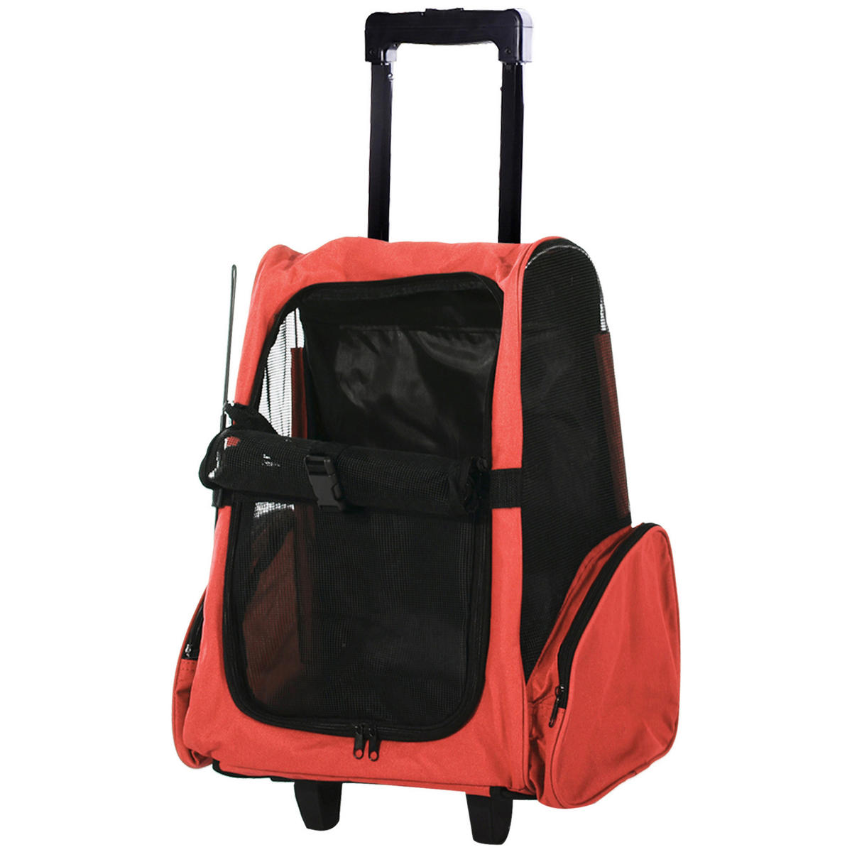 PawHut Hunde-Zubehör schwarz Polyester B/H/L: ca. 25x42x55 cm Tragetasche - rot/schwarz (55,00/25,00/42,00cm) - PawHut