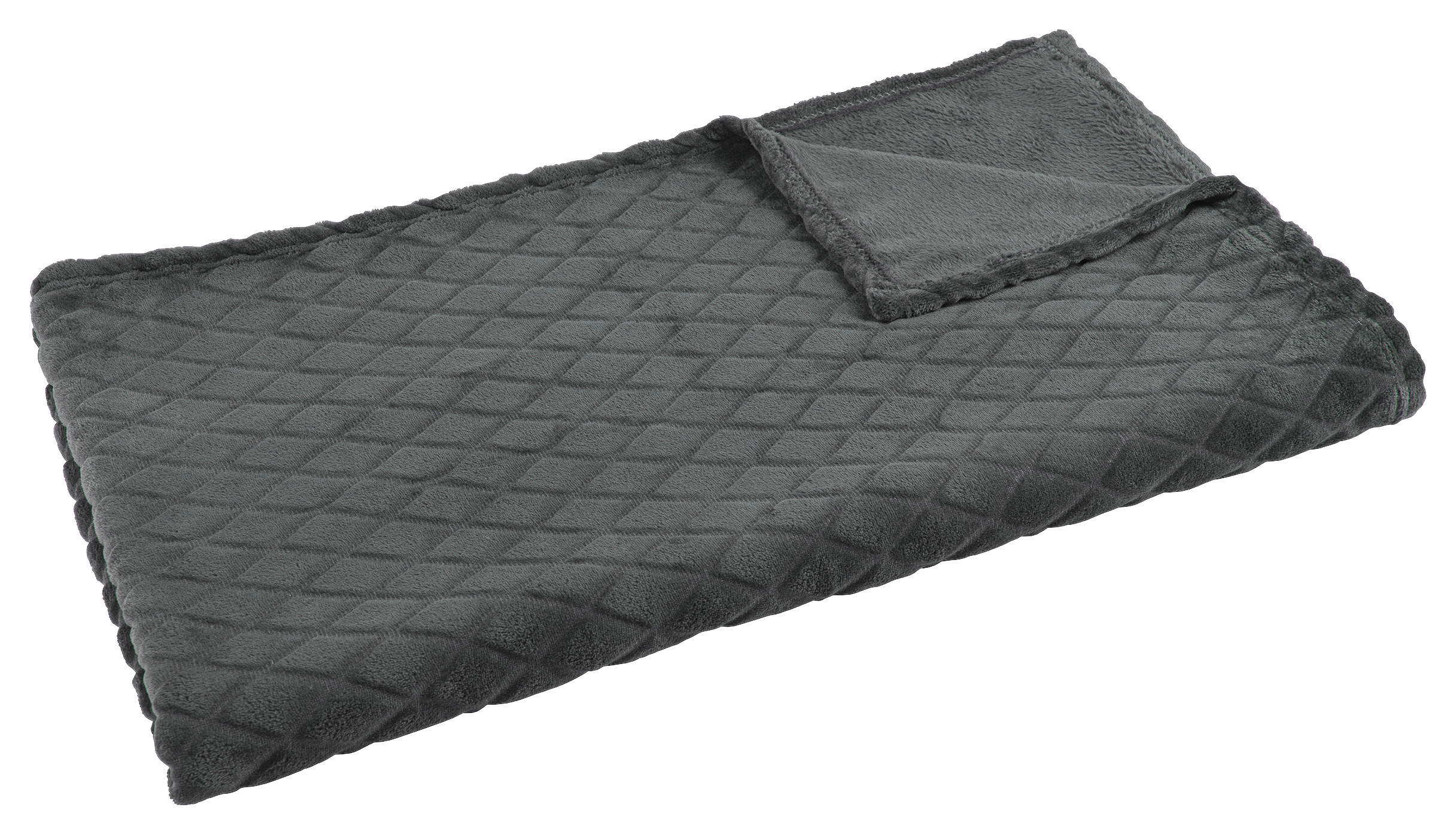 Flanelldecke Flanelldecke_Karo 140x180 anthrazit - anthrazit (140,00/180,00cm)