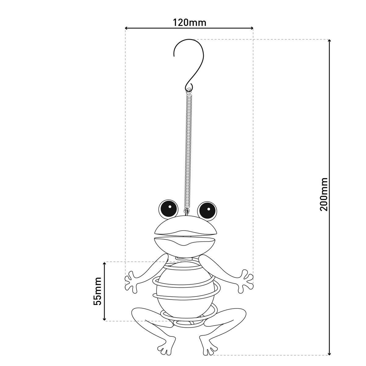 LED-Dekoartikel 5316617 grün Metall Kunststoff B/H/T: ca. 5,5x20x12 cm Frosch - grün (5,50/20,00/12,00cm) - Näve Leuchten