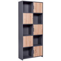 Standregal Pepeto 5T anthrazit beschichtet Optik B/H/L: ca. 30x185x77 cm Pepeto 5T - anthrazit (77,00/30,00/185,00cm) - Inter Link
