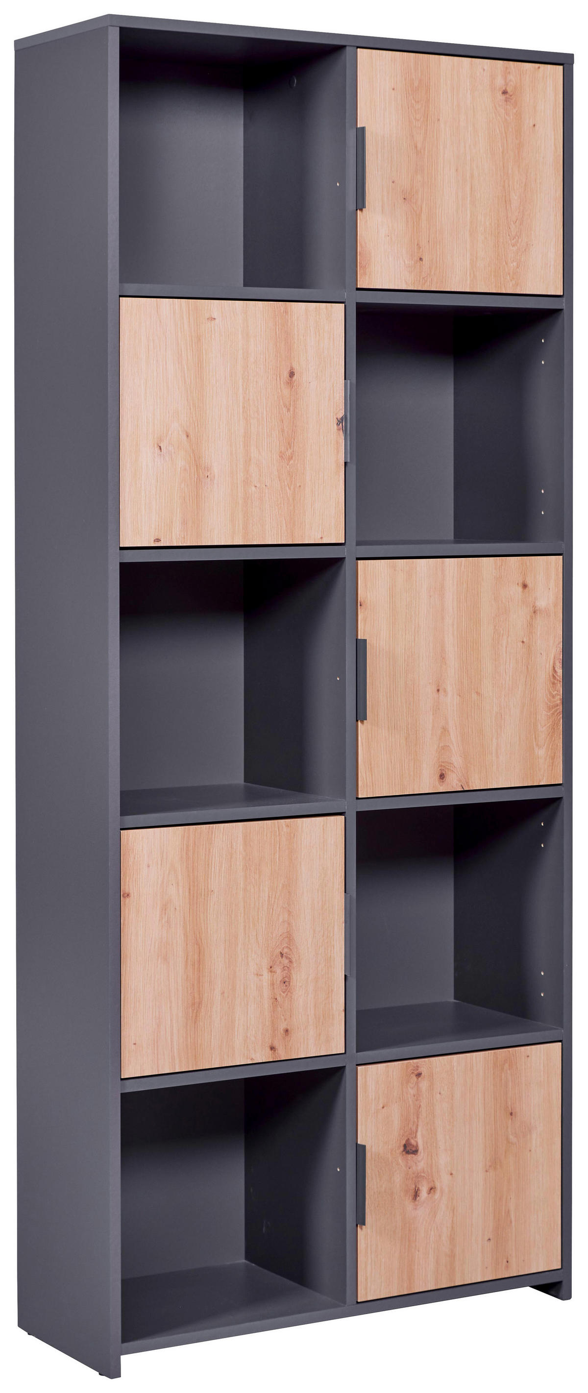 Standregal Pepeto 5T anthrazit beschichtet Optik B/H/L: ca. 30x185x77 cm Pepeto 5T - anthrazit (77,00/30,00/185,00cm) - Inter Link