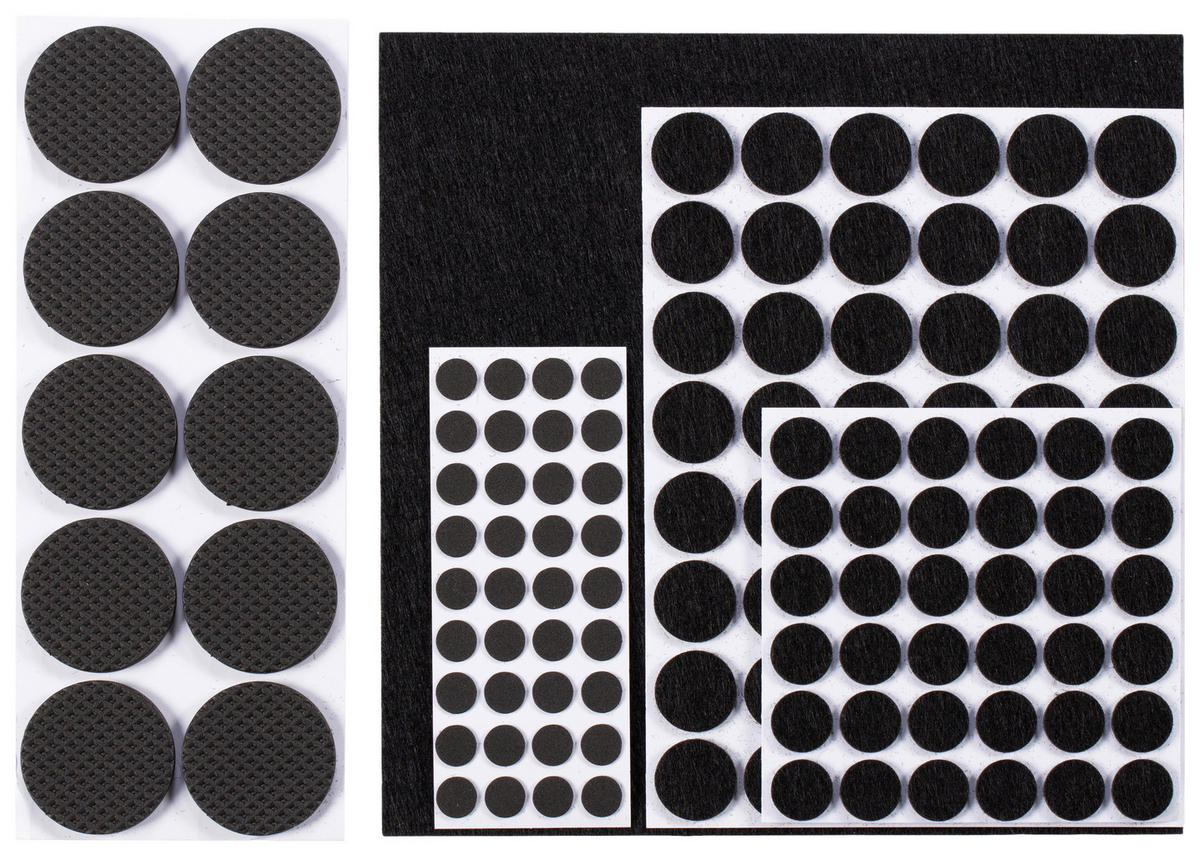 POCOline Filzgleiter schwarz 131 tlg. Filzgleiter_131tlg. - schwarz - POCOline
