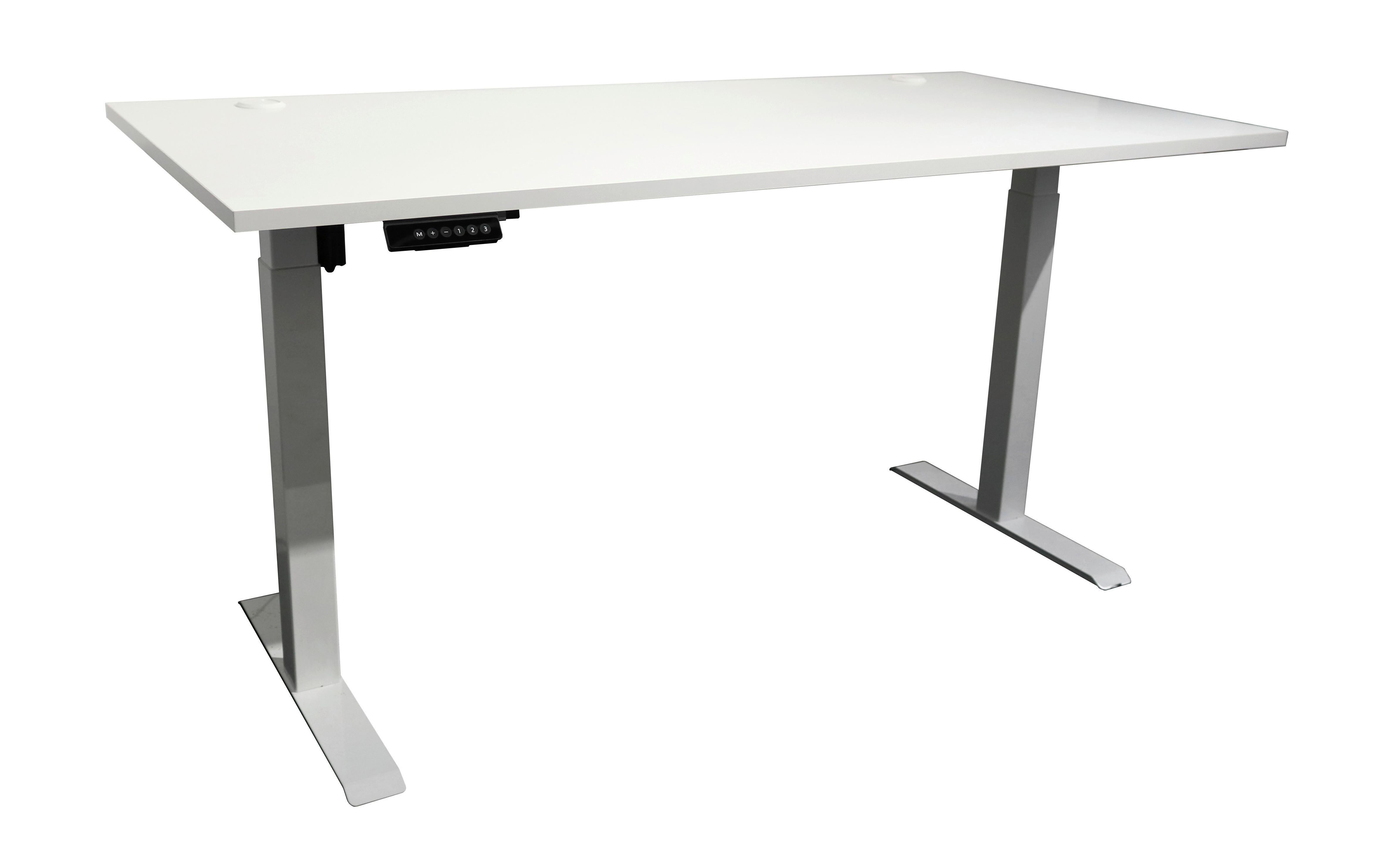 höhenverstellbarer Schreibtisch Ben 2 weiß B/H/T: ca. 160x74x77 cm Ben 2 - weiß (160,00/74,00/77,00cm)