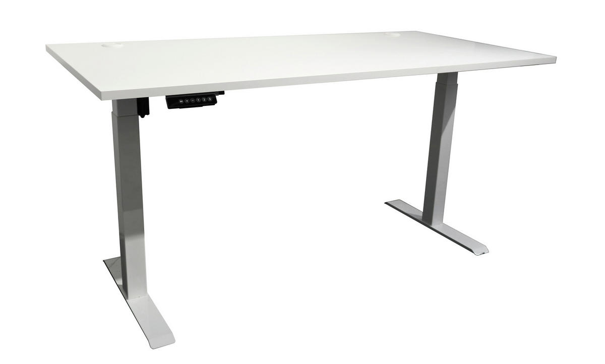 höhenverstellbarer Schreibtisch Ben 2 weiß B/H/T: ca. 160x74x77 cm Ben 2 - weiß (160,00/74,00/77,00cm)