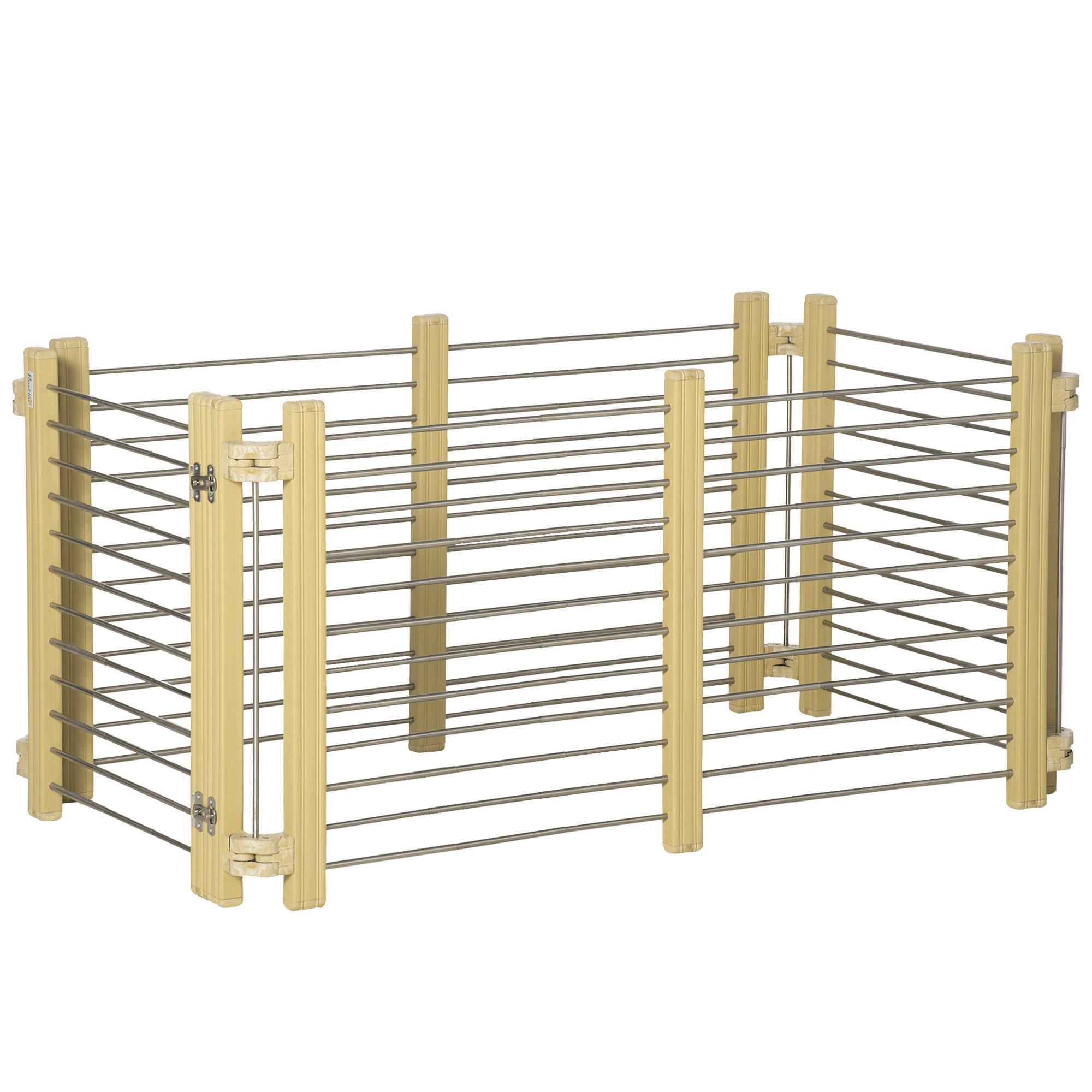 PawHut Freilaufgehege natur Edelstahl B/H/L: ca. 75,5x64,5x131,5 cm Freilaufgehege - natur (131,50/75,50/64,50cm) - PawHut