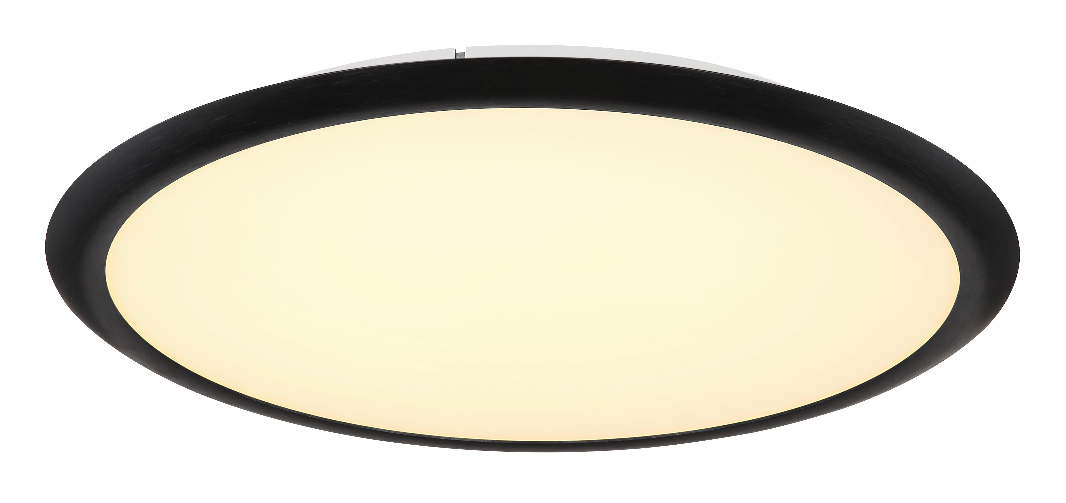 GLOBO LED-Deckenleuchte SUNA 67319D Opal mattschwarz Kunststoff Metall H/D: ca. 5x50,8 cm 1 Brennstellen SUNA - Opal/mattschwarz (50,80/5,00cm) - GLOBO