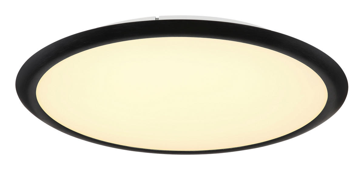 GLOBO LED-Deckenleuchte SUNA 67319D Opal mattschwarz Kunststoff Metall H/D: ca. 5x50,8 cm 1 Brennstellen SUNA - Opal/mattschwarz (50,80/5,00cm) - GLOBO